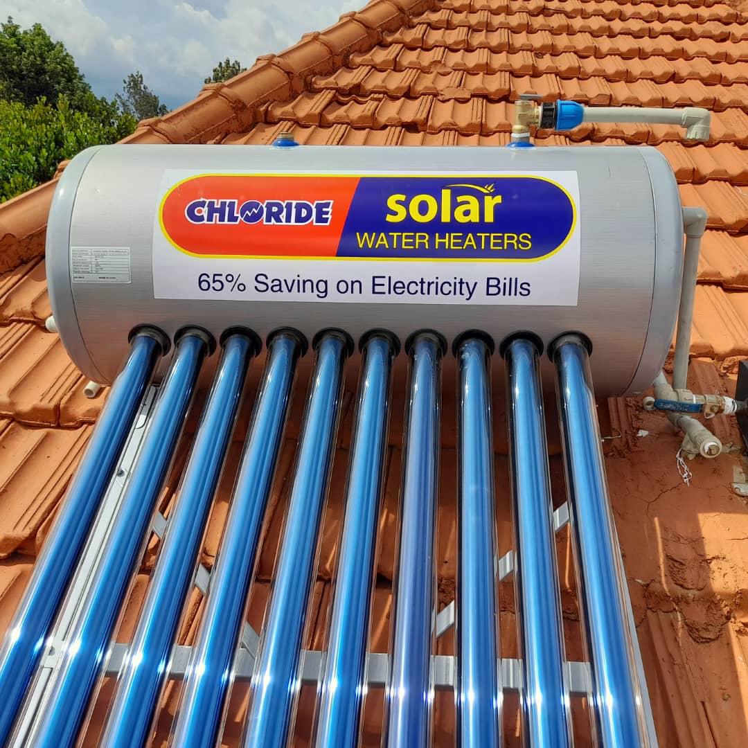 Chloride solar water heater rooftop installation